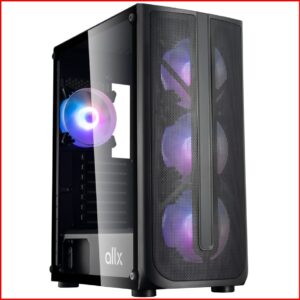 RGB CASE + 4 RGB FAN ახალი
