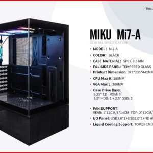 GLASS CASE +3 RGB FAN